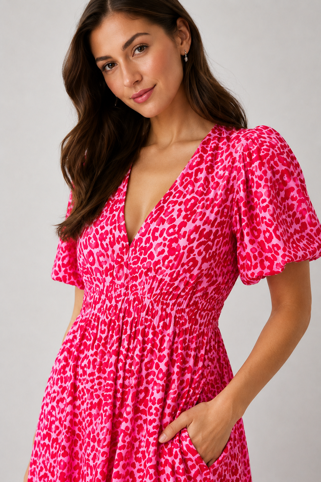 Amanda | Leopard Midi Dress