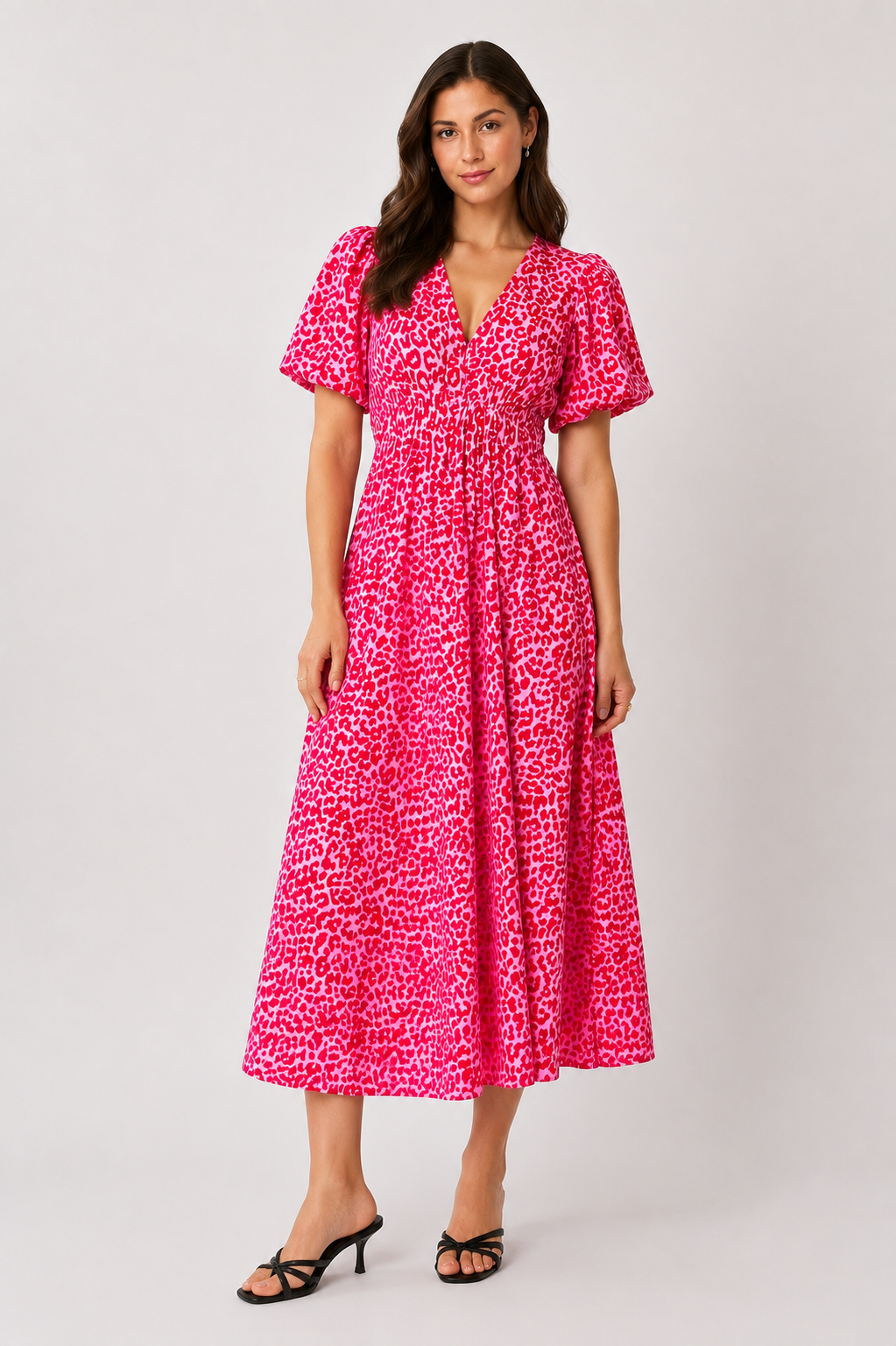 Amanda | Leopard Midi Dress