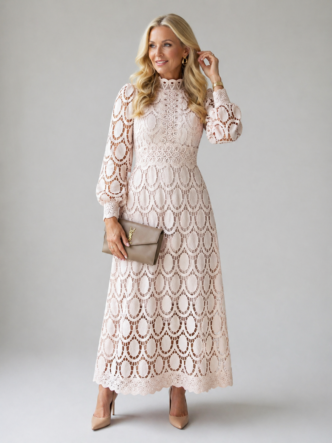 Sophia | Elegant Lace Midi Dress