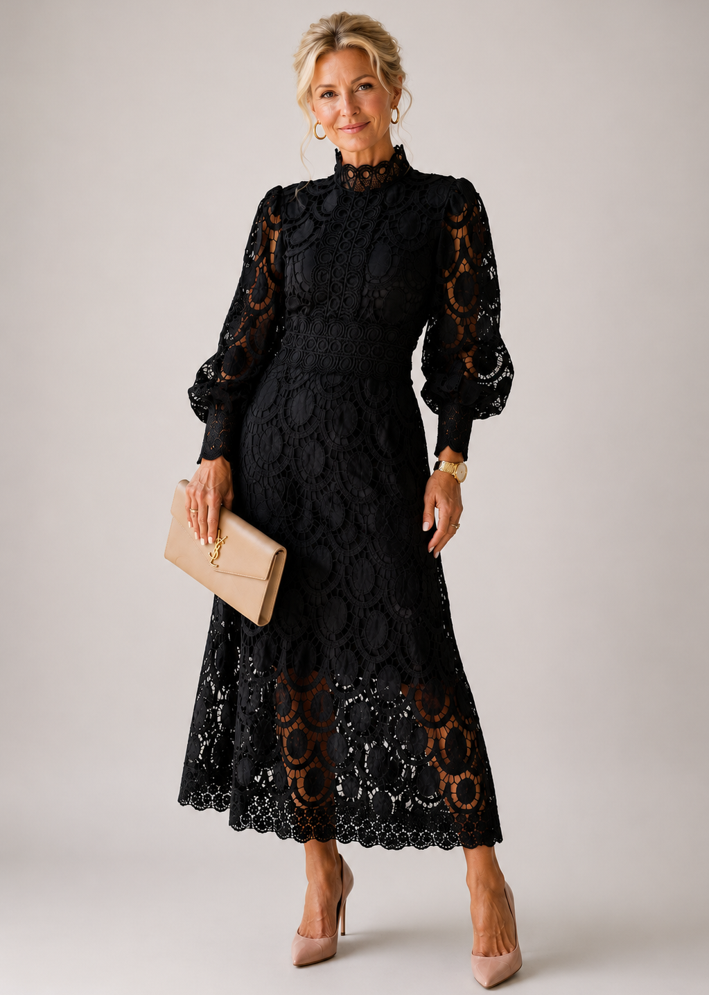 Sophia | Elegant Lace Midi Dress