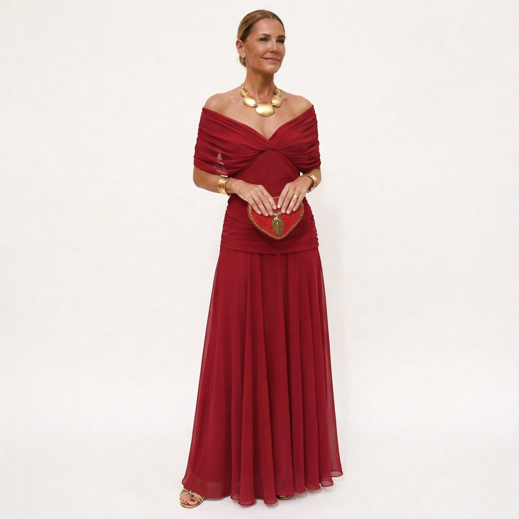 Victoria | Draped Maxi Dress