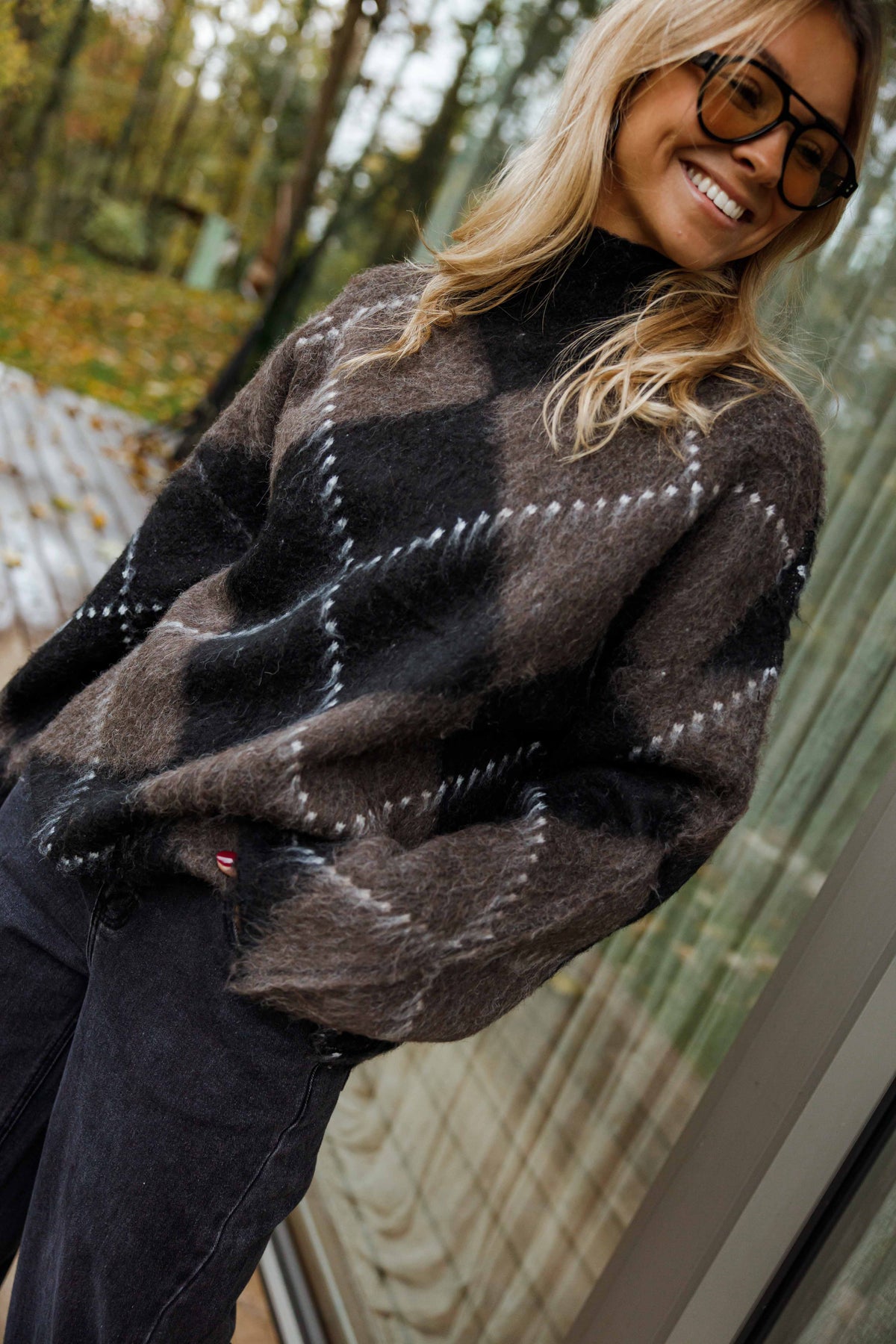 Molly | Check Knit Jumper