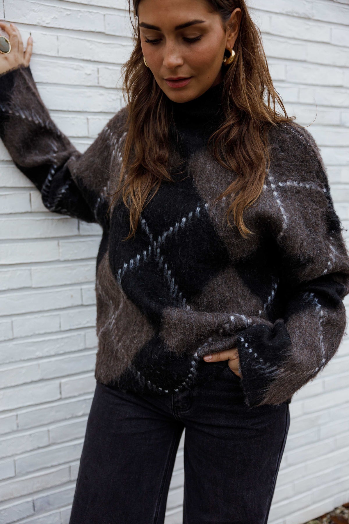 Molly | Check Knit Jumper