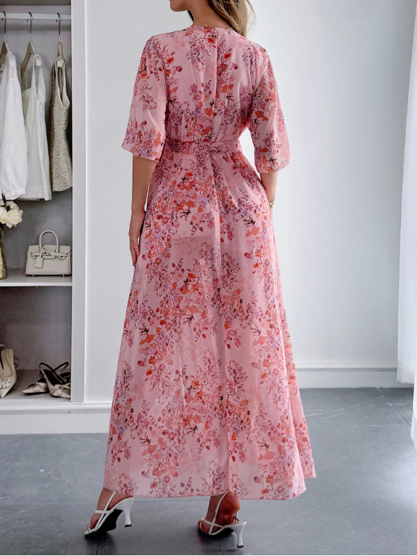 Ella | Rose Print Maxi Dress