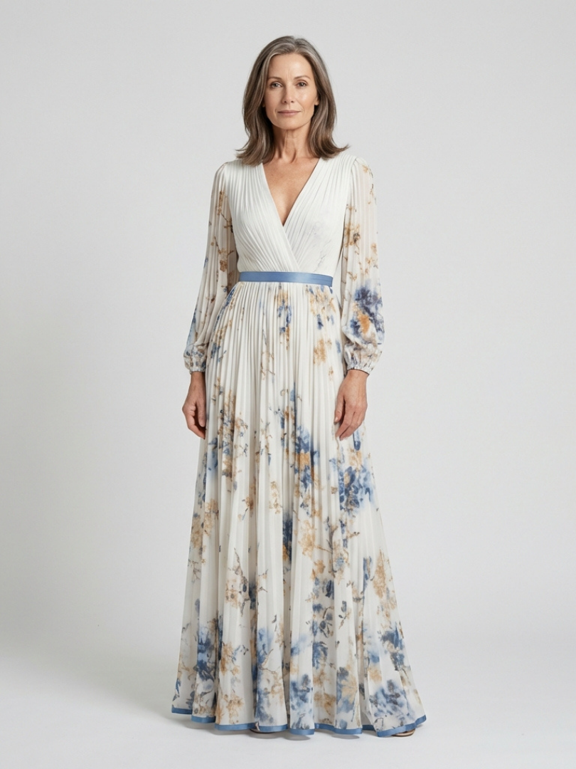 Celestine | Long Sleeve Floral Maxi Dress