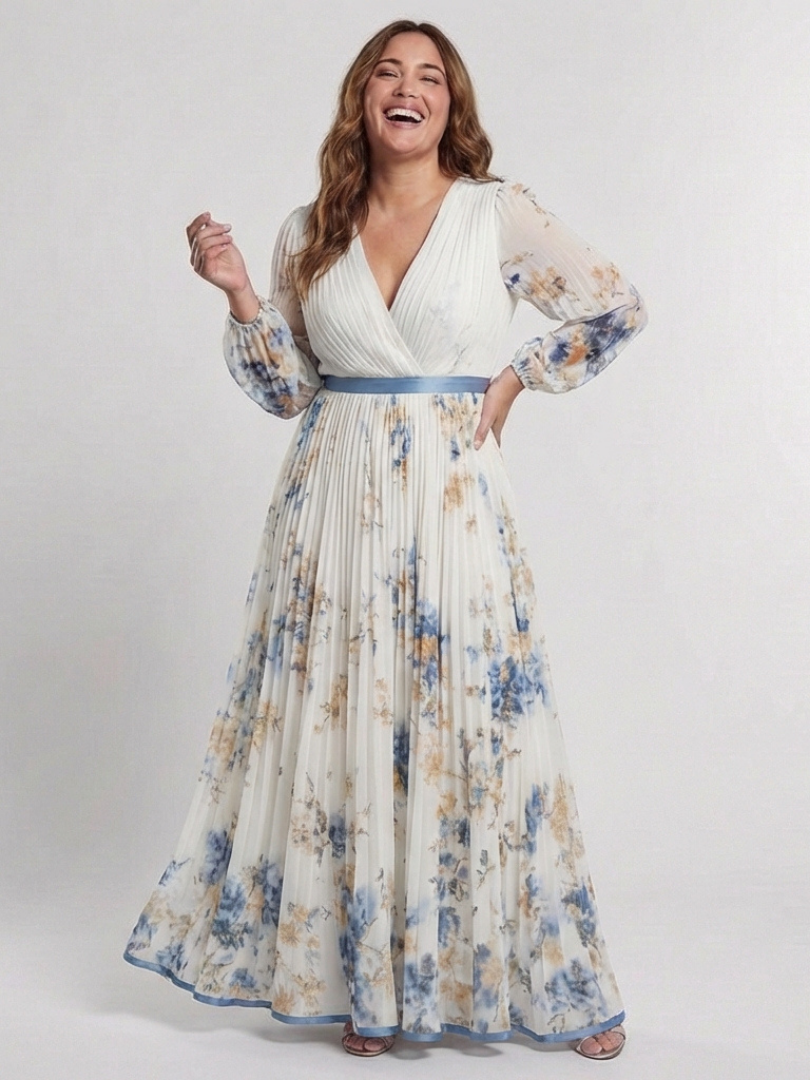 Celestine | Long Sleeve Floral Maxi Dress