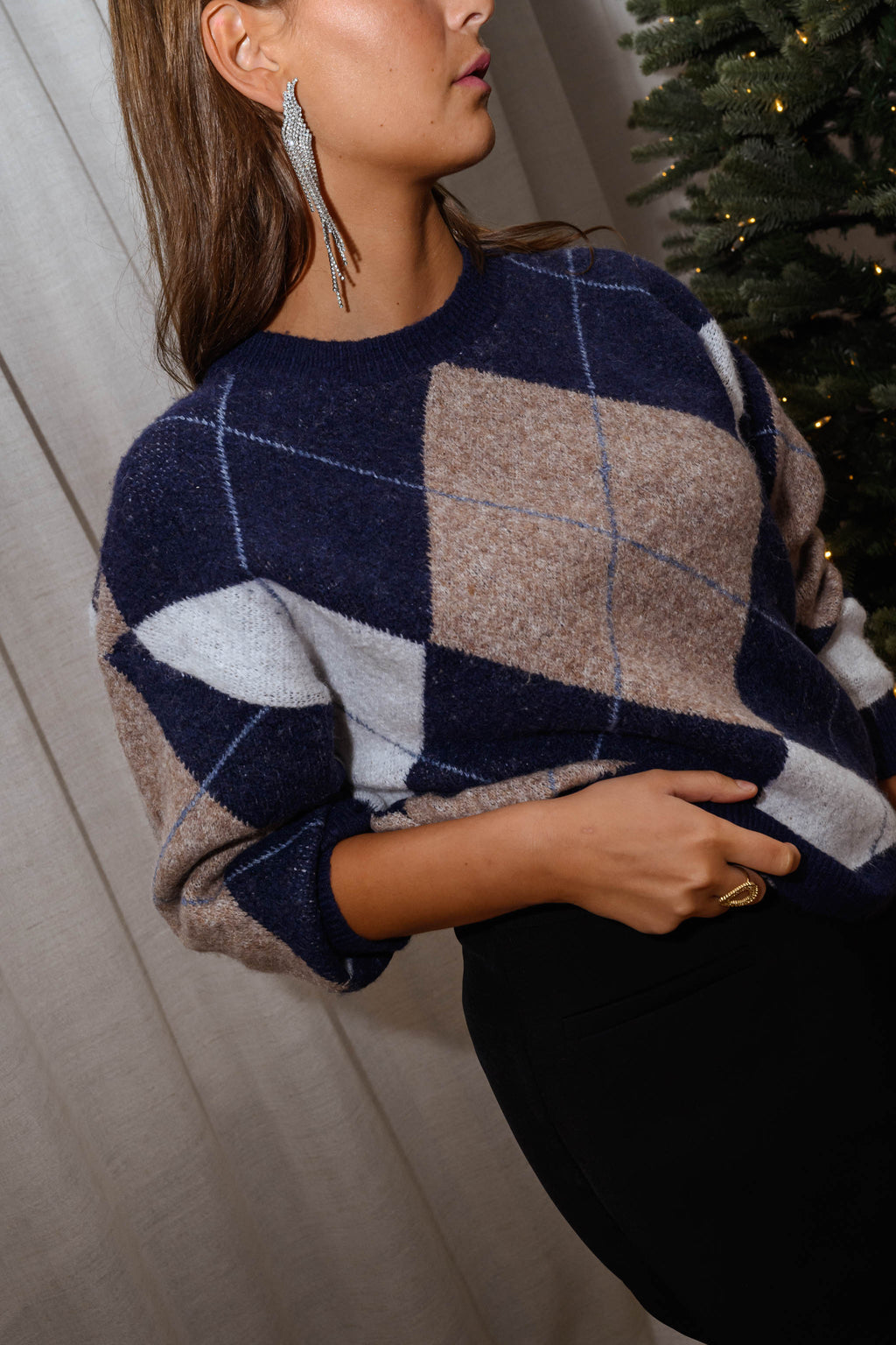 Gina | Soft Argyle Knit