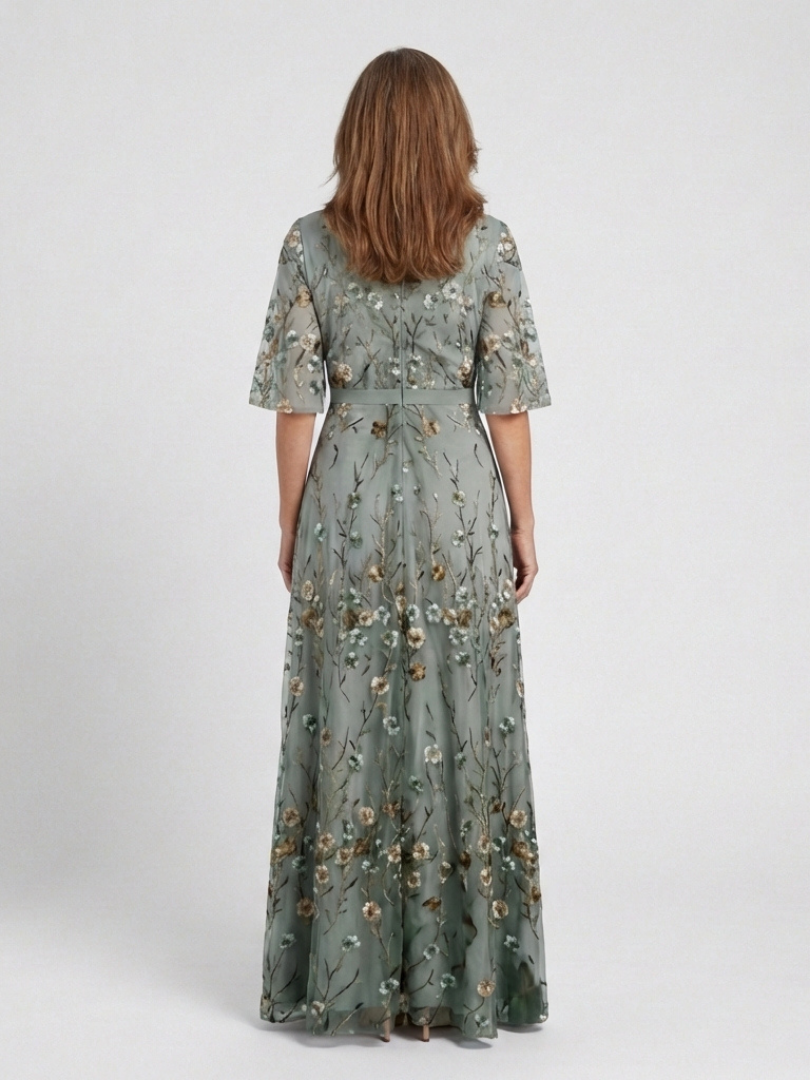 Celine | Floral V-Neck Maxi Dress