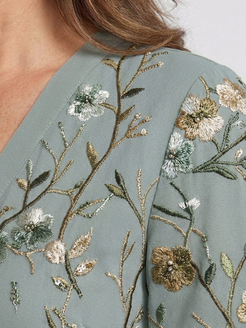 Celine | Floral V-Neck Maxi Dress