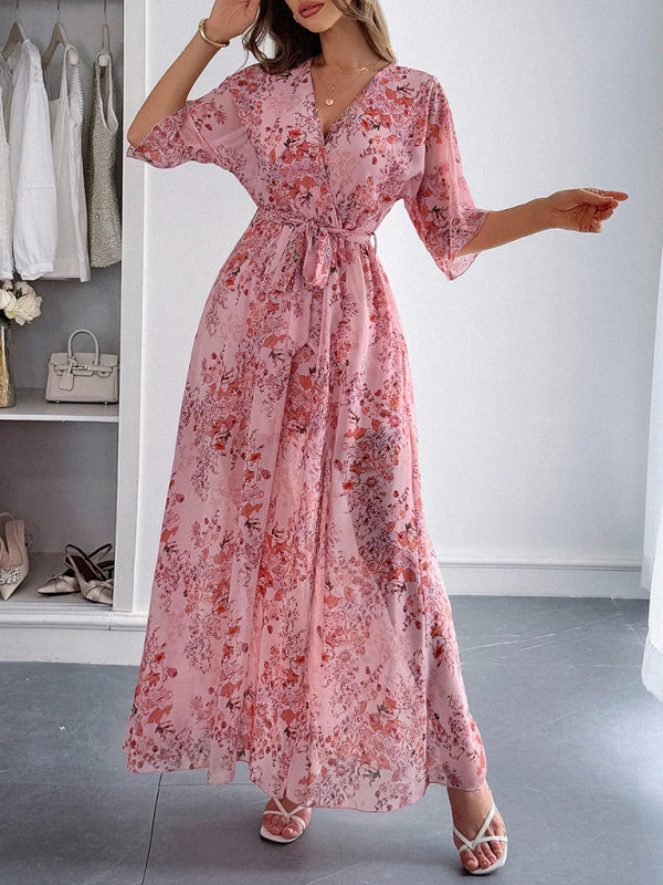 Ella | Rose Print Maxi Dress