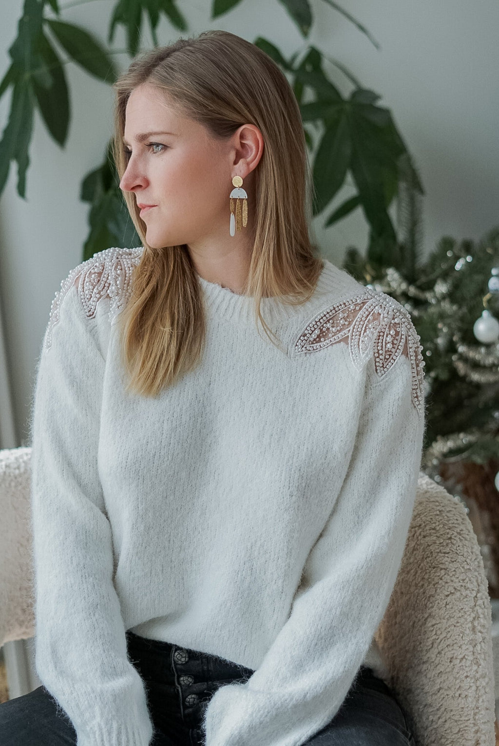 Maeve | Beaded Knit Jumper