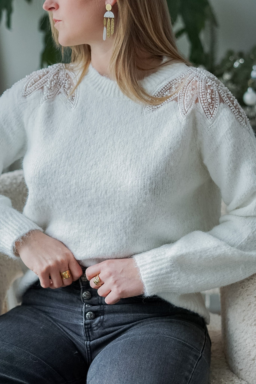 Maeve | Beaded Knit Jumper